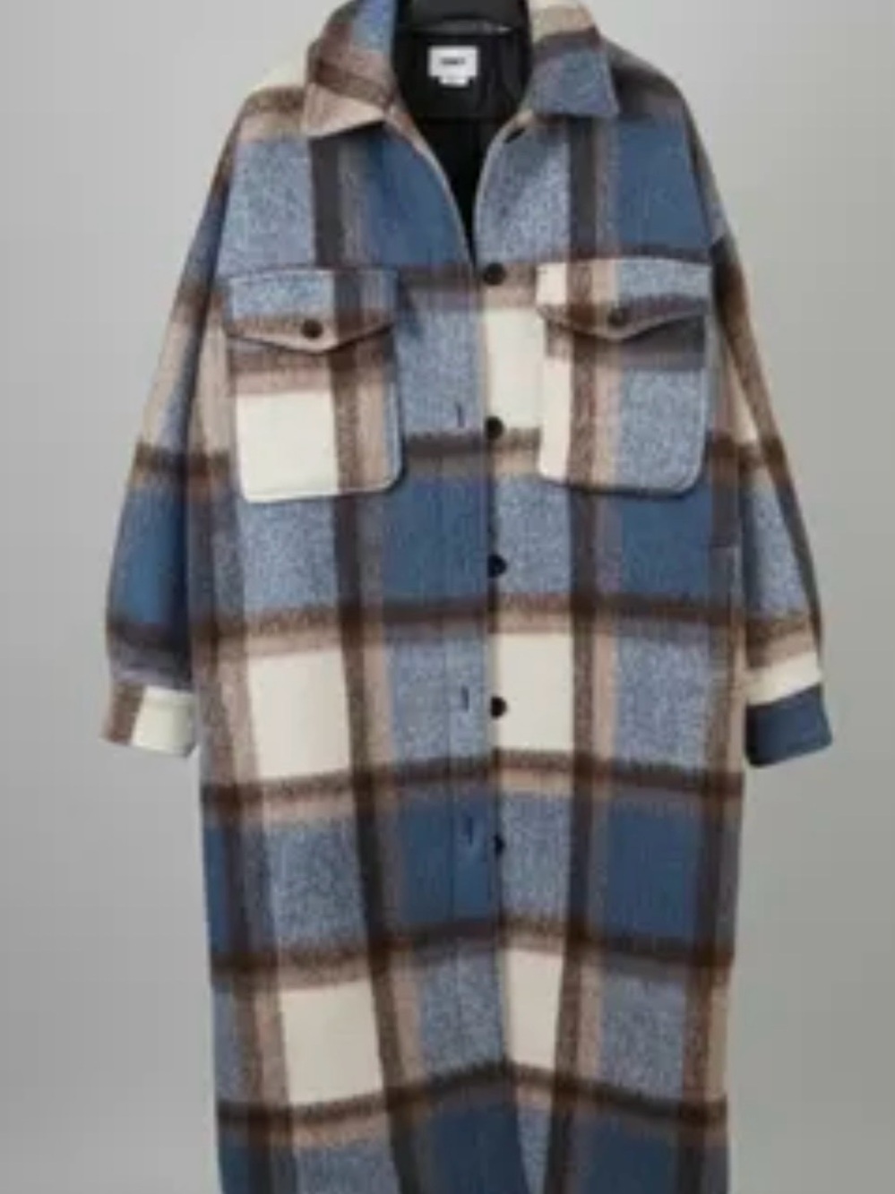 Obey Women’s Teddy Jacket with Blue and Brown Faux Fur Collar